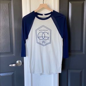 Obey Raglan Women’s Tee, Small, 3/4 sleeves